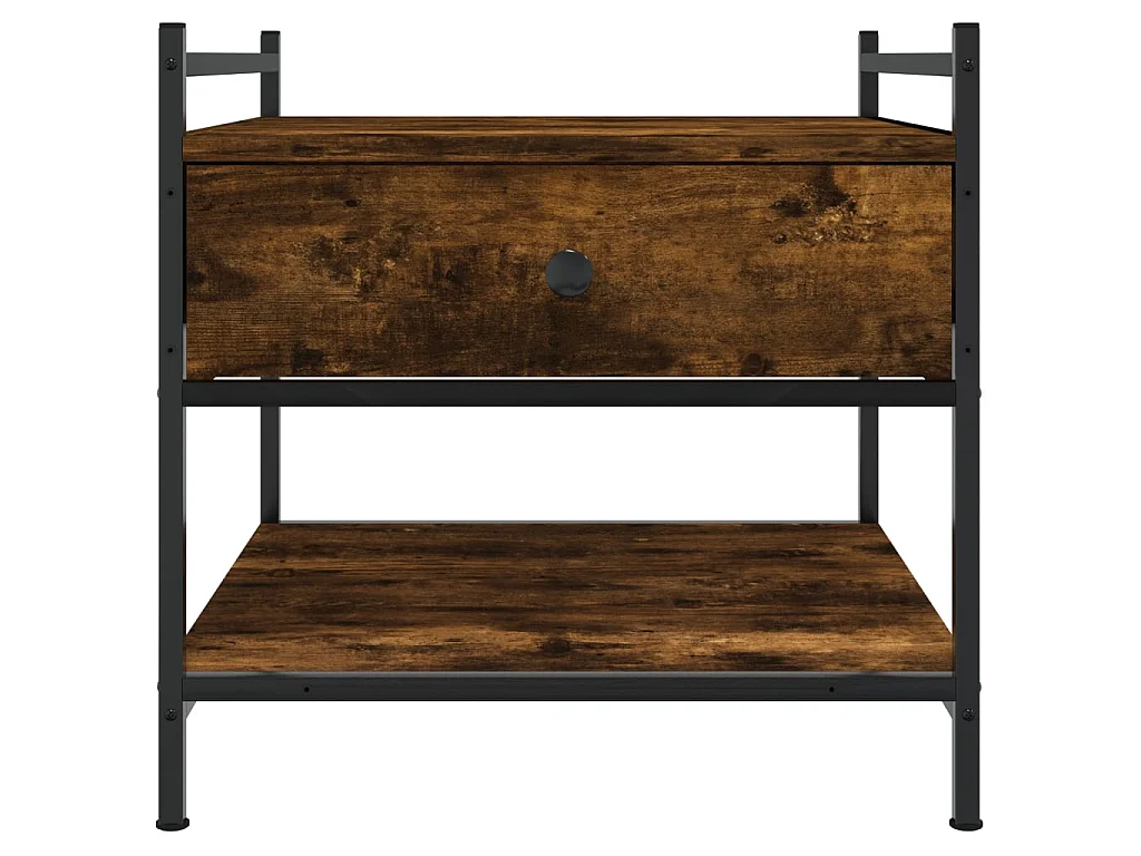 Couchtisch Beistelltisch Räuchereiche 50x50x50 cm Holzwerkstoff -MN85954