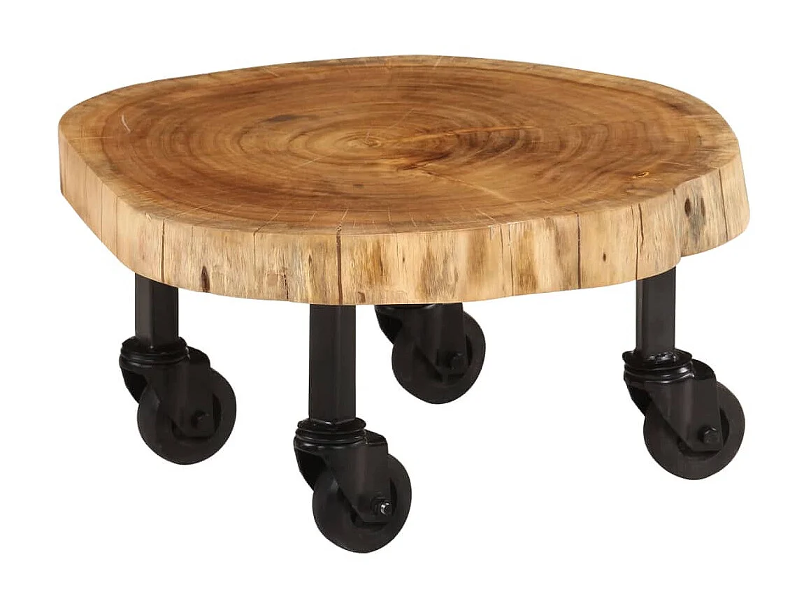 Couchtisch Beistelltisch Massivholz Akazie 60 x 55 x 25 cm -MN14456