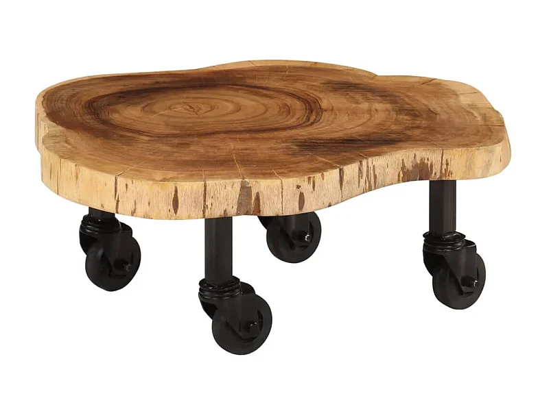 Couchtisch Beistelltisch Massivholz Akazie 60 x 55 x 25 cm -MN14456