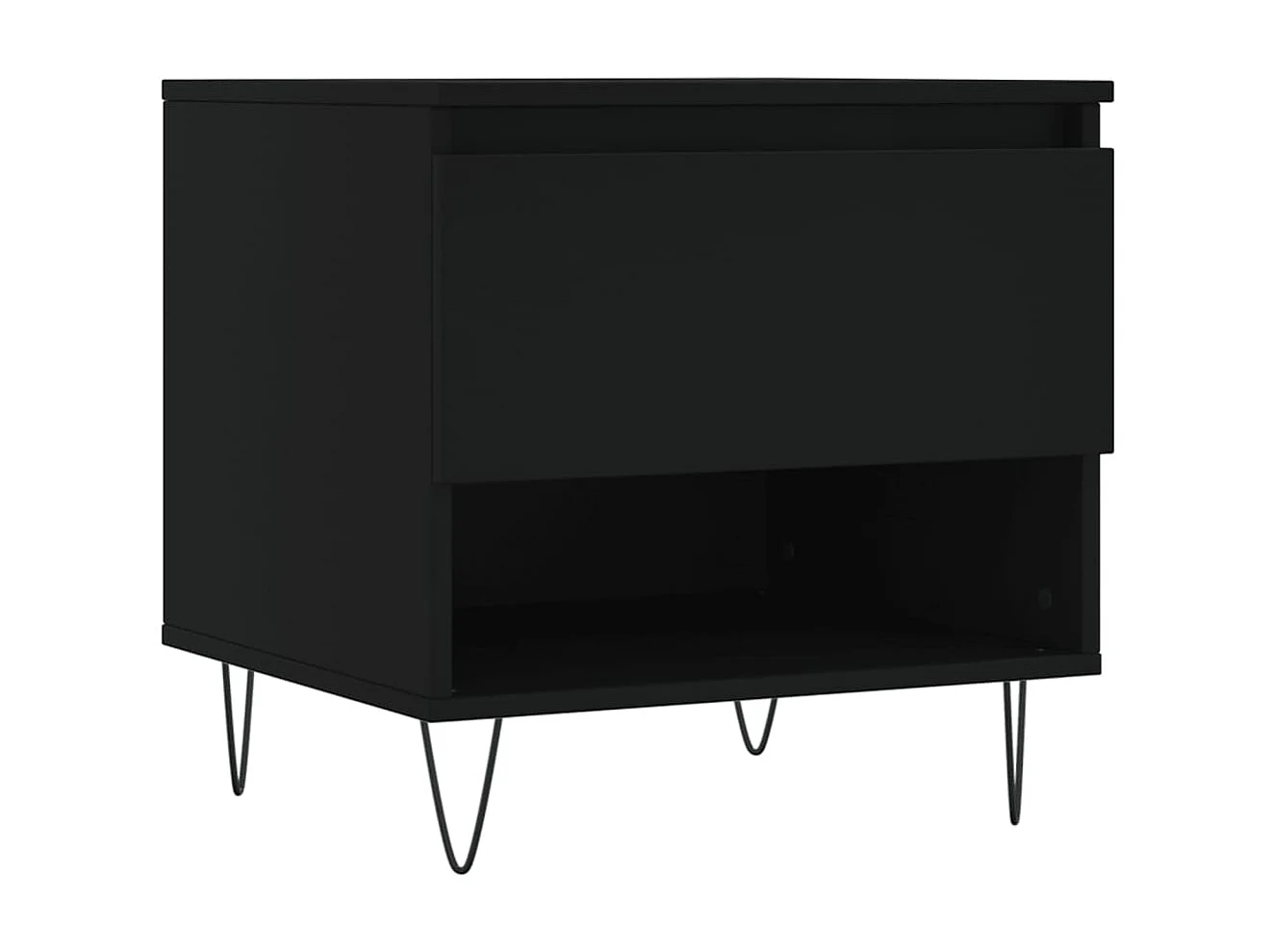 2er-Set Couchtische Beistelltisch Schwarz 50x46x50 cm Holzwerkstoff -MN52881