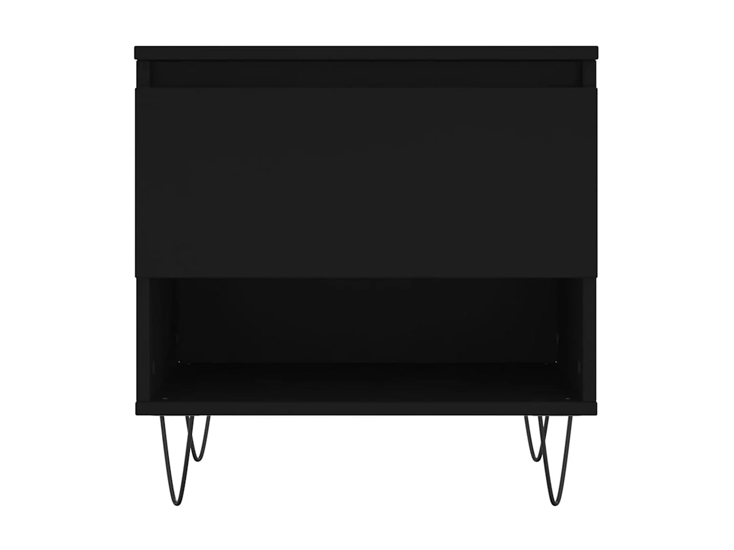 2er-Set Couchtische Beistelltisch Schwarz 50x46x50 cm Holzwerkstoff -MN52881