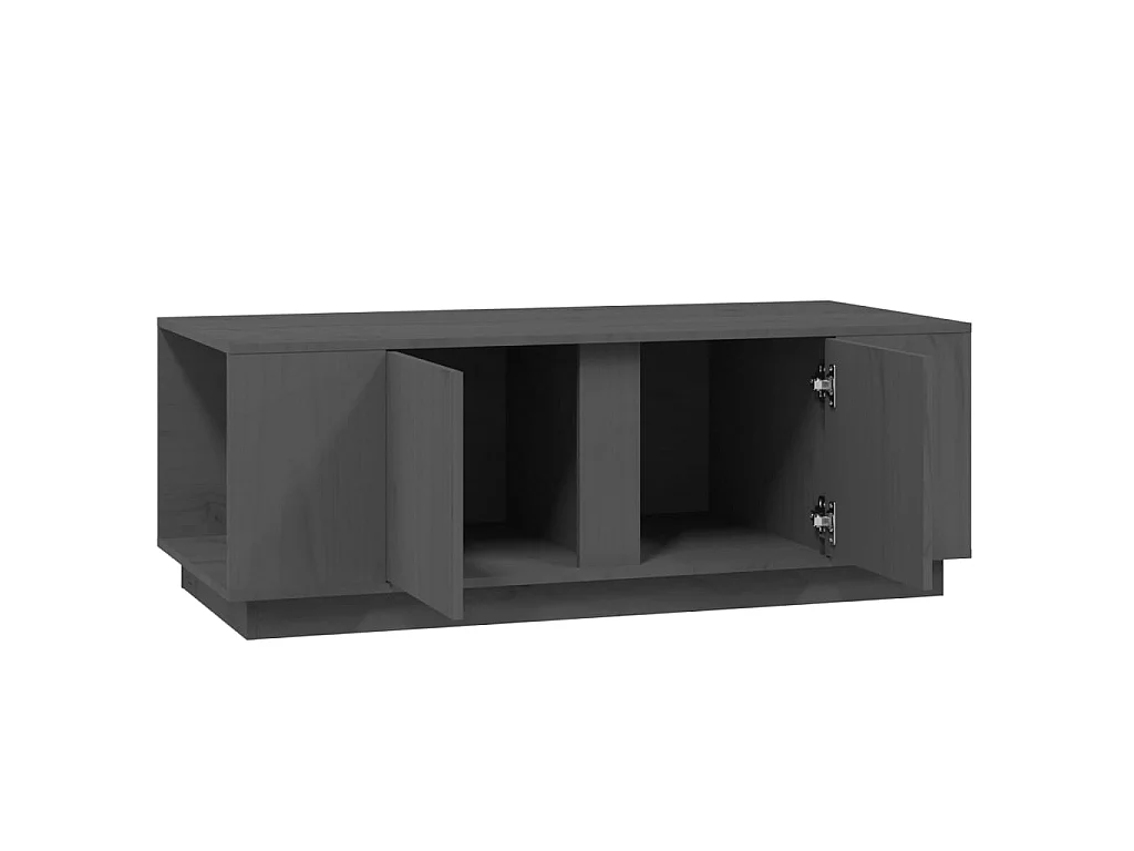 Couchtisch Beistelltisch Grau 110x50x40 cm Massivholz Kiefer -MN62649