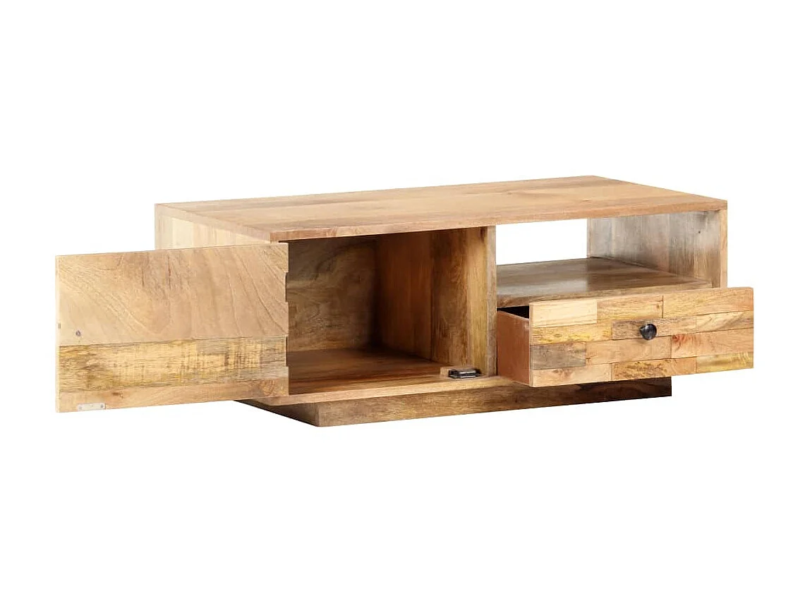 Couchtisch Beistelltisch 90x50x35 cm Mango Massivholz -MN19636