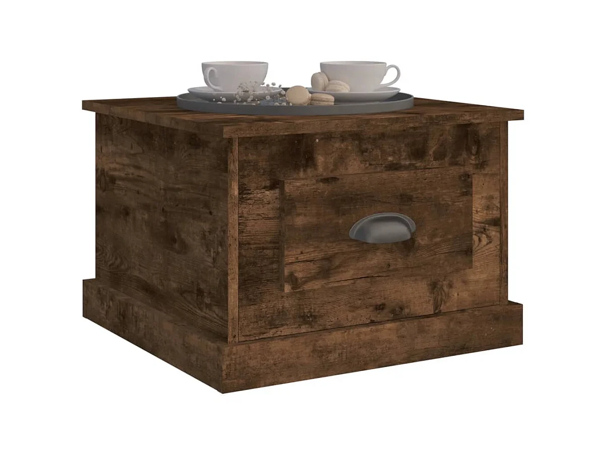 Couchtisch Beistelltisch Räuchereiche 50x50x35 cm Holzwerkstoff -MN40217