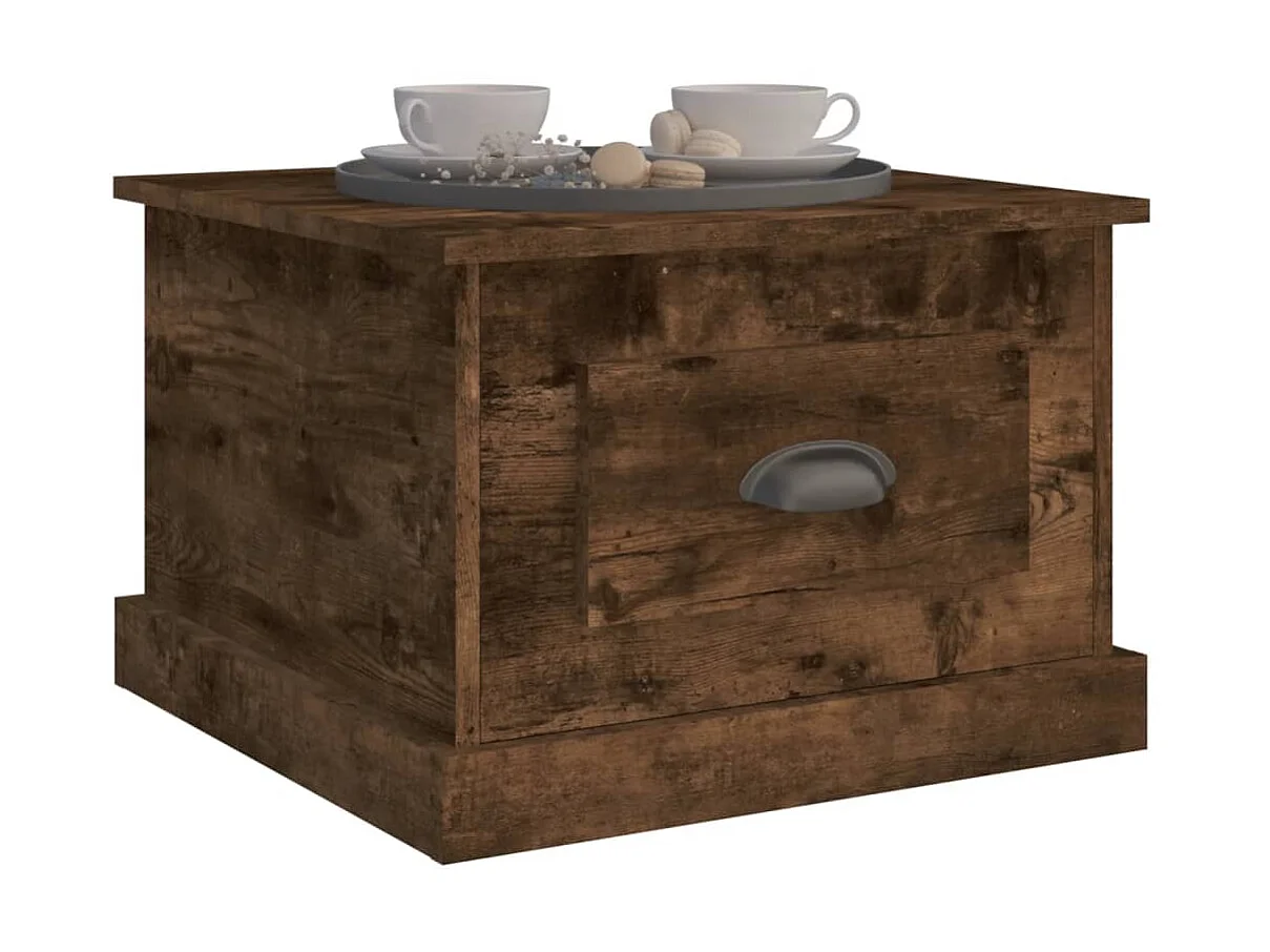 Couchtisch Beistelltisch Räuchereiche 50x50x35 cm Holzwerkstoff -MN40217