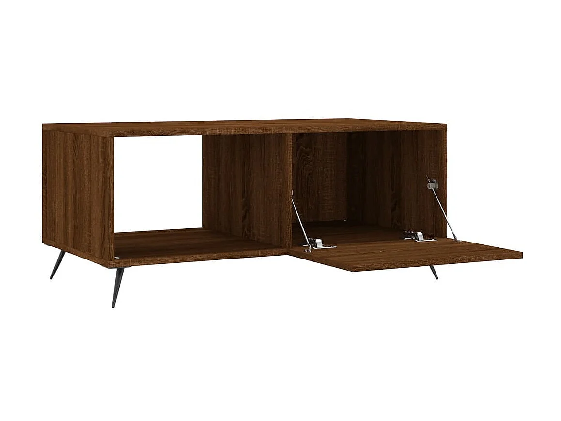 Couchtisch Braun Beistelltisch Eichen-Optik 90x50x40 cm Holzwerkstoff -MN32636