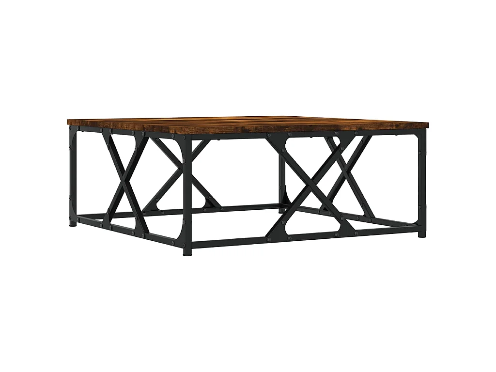 Couchtisch Beistelltisch Räuchereiche 70x70x30 cm Holzwerkstoff -MN34121