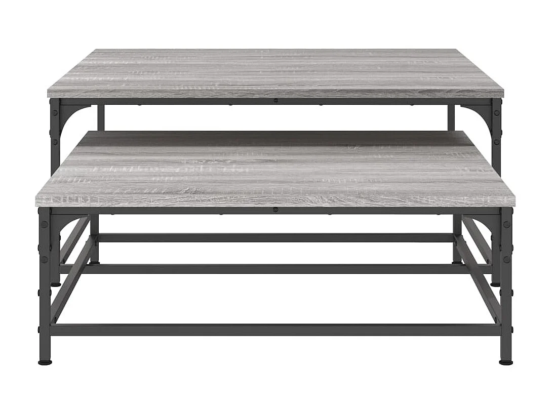 2er-Set Satztische Couchtische Grau Sonoma Holzwerkstoff -MN97670