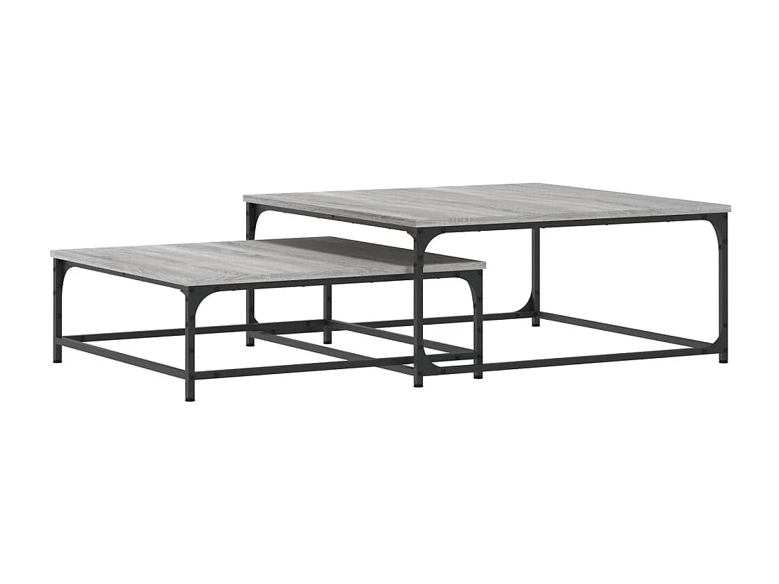 2er-Set Satztische Couchtische Grau Sonoma Holzwerkstoff -MN97670
