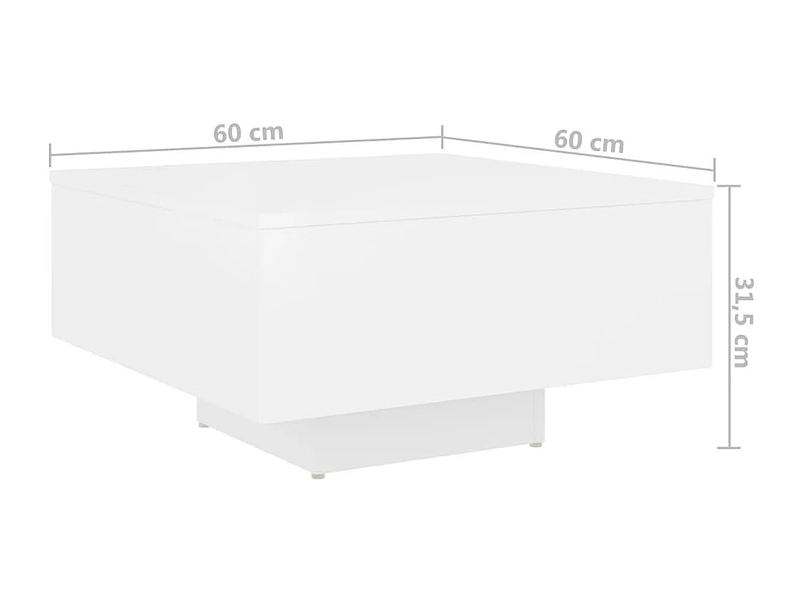 Couchtisch Beistelltisch Weiß 60x60x31,5 cm Holzwerkstoff -MN71603