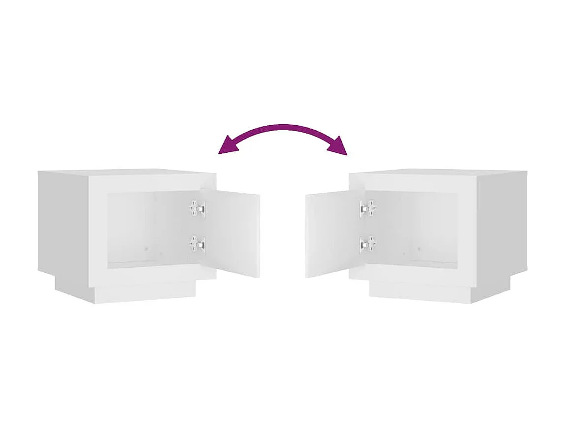 Couchtisch Beistelltisch Weiß 51x50x45 cm Holzwerkstoff -MN63530