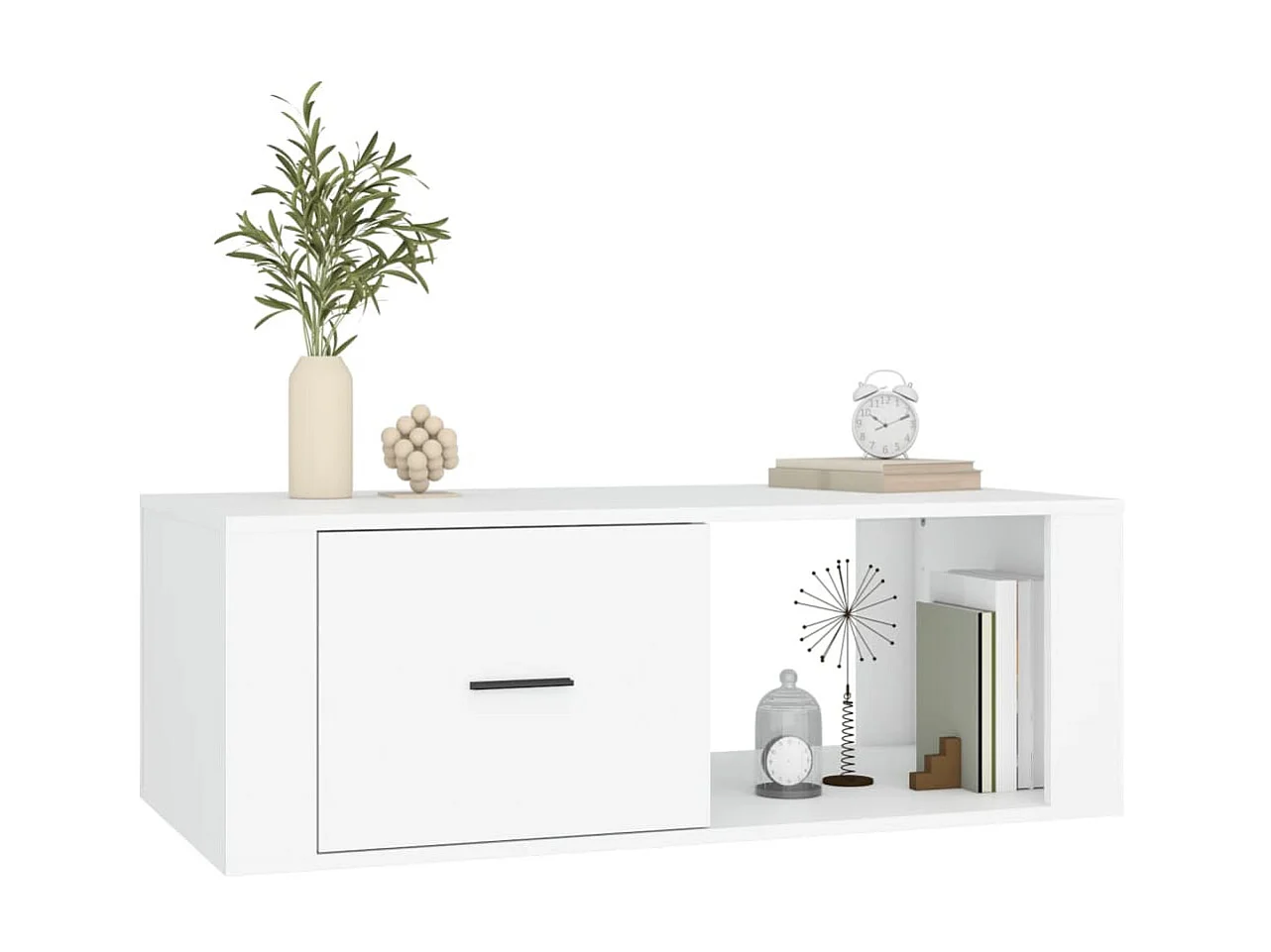 Couchtisch Beistelltisch Weiß 100x50,5x35 cm Holzwerkstoff -MN12776