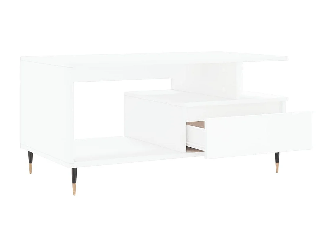 Couchtisch Beistelltisch Weiß 90x49x45 cm Holzwerkstoff -MN29578