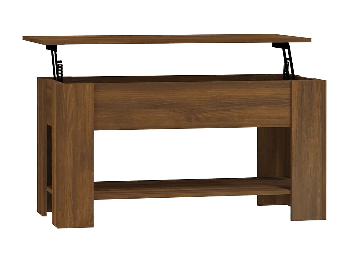 Couchtisch Braun Beistelltisch Eichen-Optik 101x49x52 cm Holzwerkstoff -MN38291