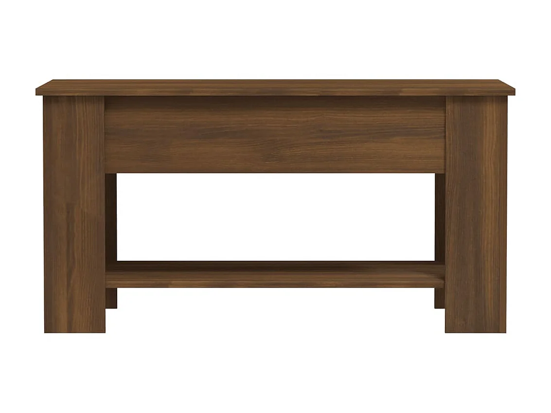 Couchtisch Braun Beistelltisch Eichen-Optik 101x49x52 cm Holzwerkstoff -MN38291