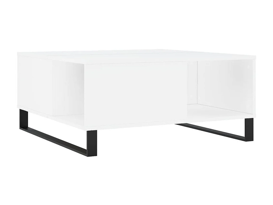 Couchtisch Beistelltisch Weiß 80x80x36,5 cm Holzwerkstoff -MN68875