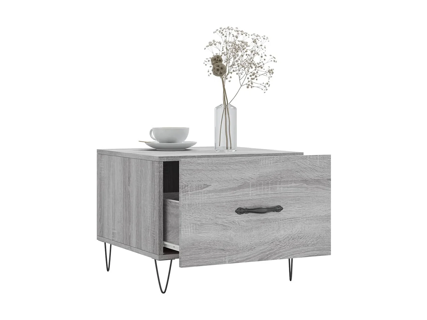 2er-Set Couchtische Beistelltisch Grau Sonoma 50x50x40 cm Holzwerkstoff -MN61429