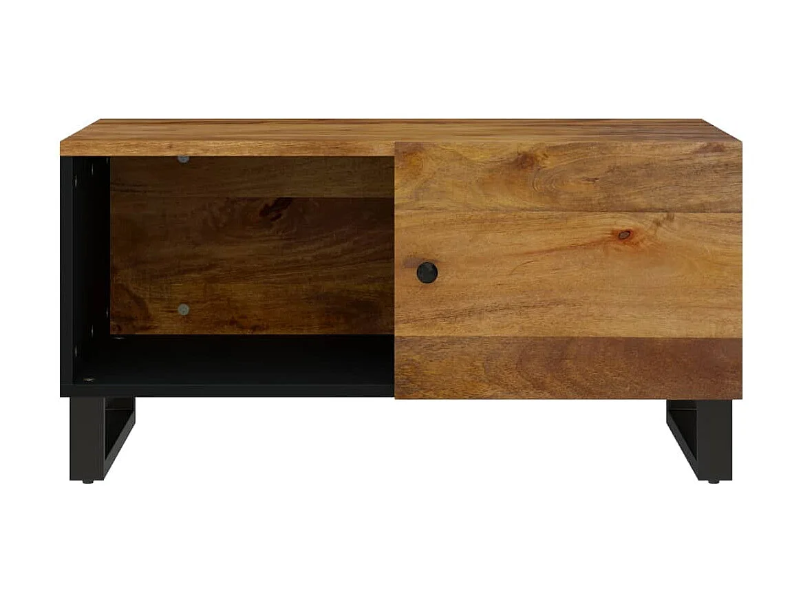 Couchtisch Beistelltisch 80x50x40 cm Massivholz Mango & Holzwerkstoff -MN31098