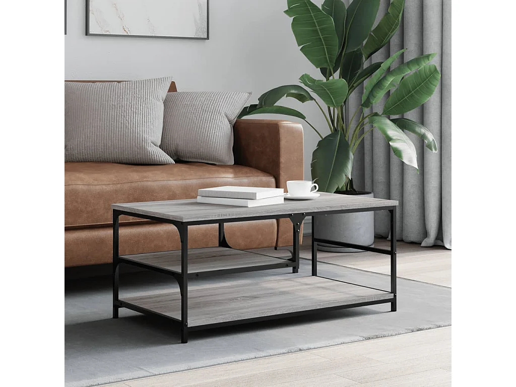 Couchtisch Beistelltisch Grau Sonoma 90x49x40 cm Holzwerkstoff -MN88943