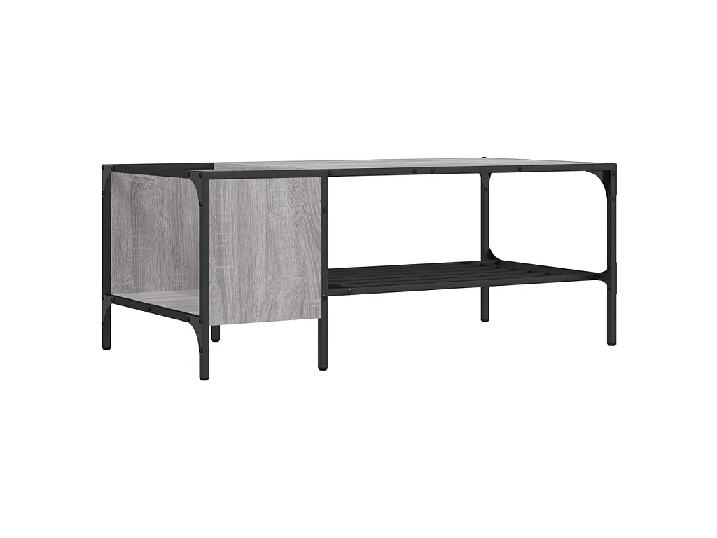Couchtisch Beistelltisch mit Regal Grau Sonoma 100x51x40 cm Holzwerkstoff -MN72469