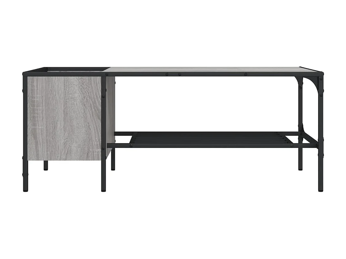 Couchtisch Beistelltisch mit Regal Grau Sonoma 100x51x40 cm Holzwerkstoff -MN72469