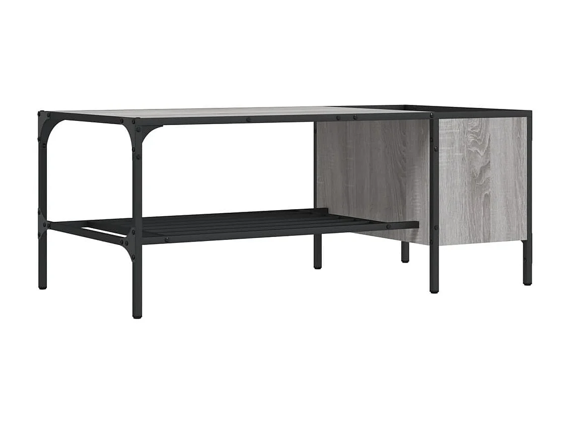 Couchtisch Beistelltisch mit Regal Grau Sonoma 100x51x40 cm Holzwerkstoff -MN72469