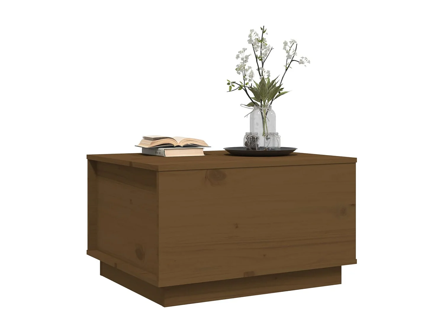 Couchtisch Beistelltisch Honigbraun 60x50x35 cm Massivholz Kiefer -MN61219