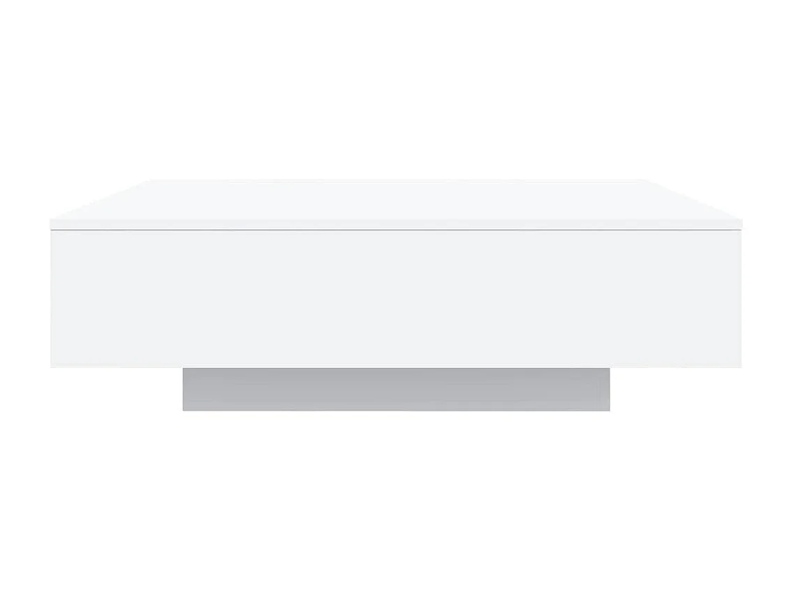 Couchtisch Beistelltisch mit LED-Leuchten Weiß 100x100x31 cm -MN93158