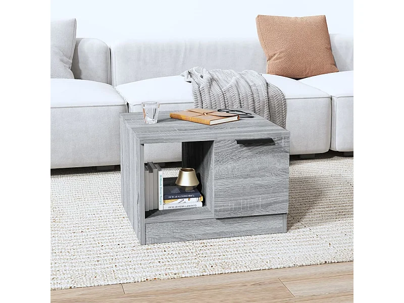 Couchtisch Beistelltisch Grau Sonoma 50x50x36 cm Holzwerkstoff -MN15995