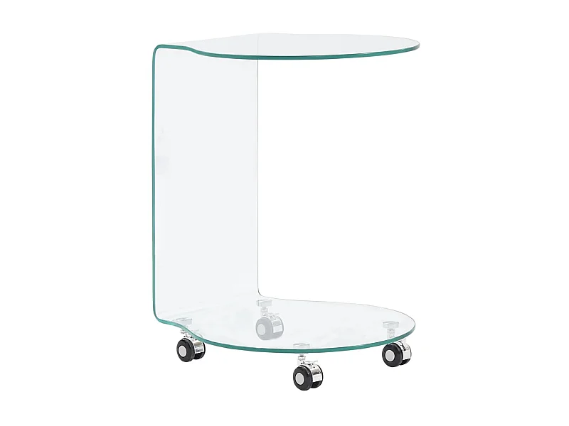 Couchtisch Beistelltisch 45x40x58 cm Hartglas -MN56613