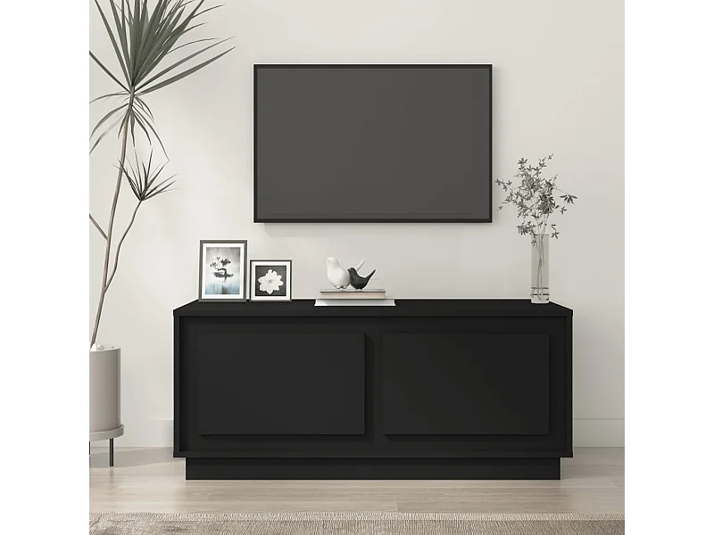 Couchtisch Beistelltisch Schwarz 102x50x44 cm Holzwerkstoff -MN69769