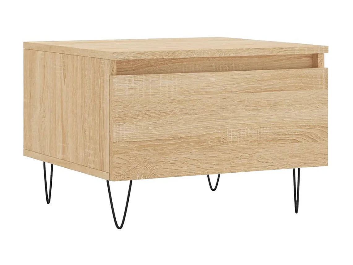 2er-Set Couchtische Beistelltisch Sonoma-Eiche 50x46x35 cm Holzwerkstoff -MN43971