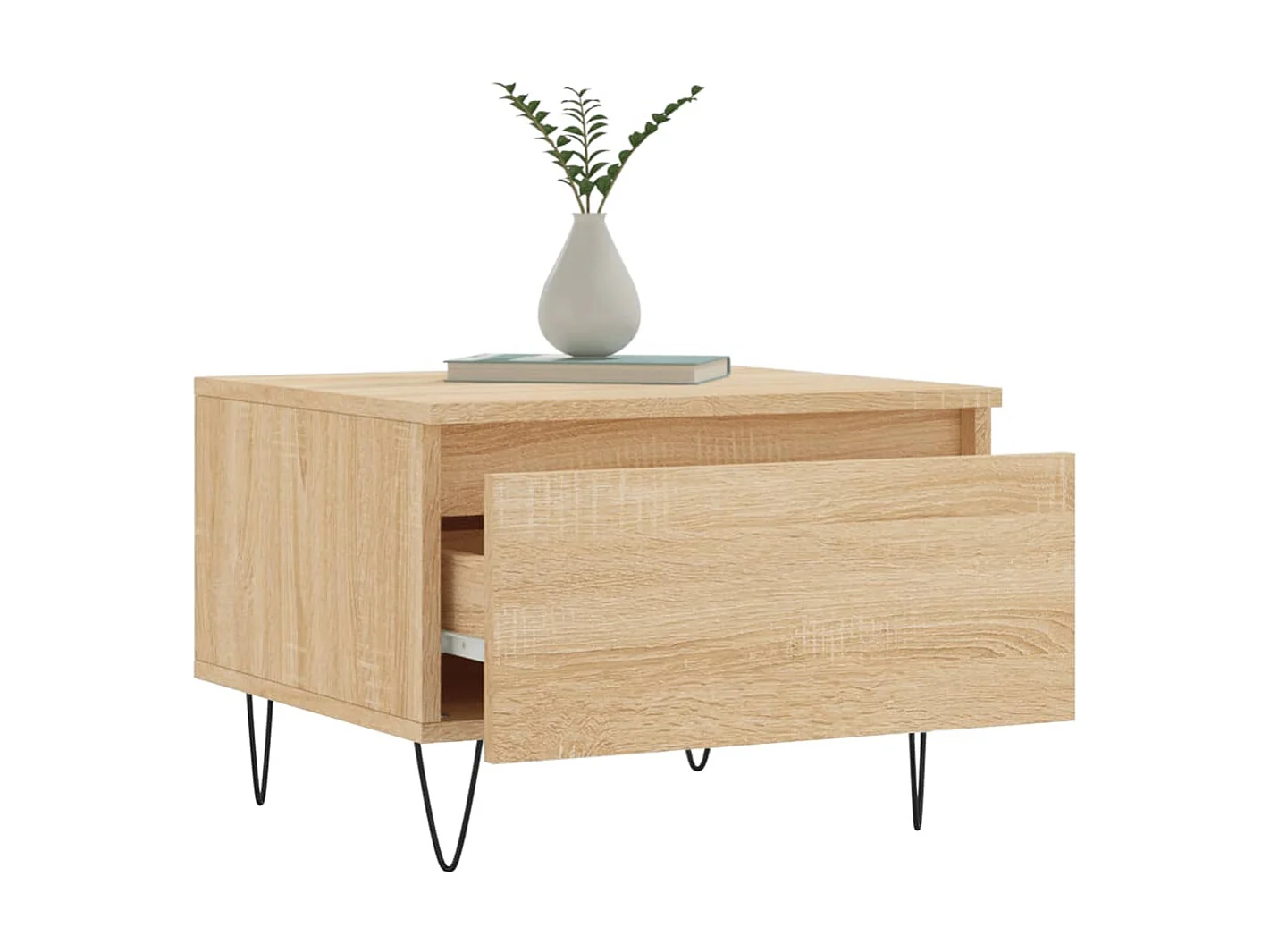 2er-Set Couchtische Beistelltisch Sonoma-Eiche 50x46x35 cm Holzwerkstoff -MN43971