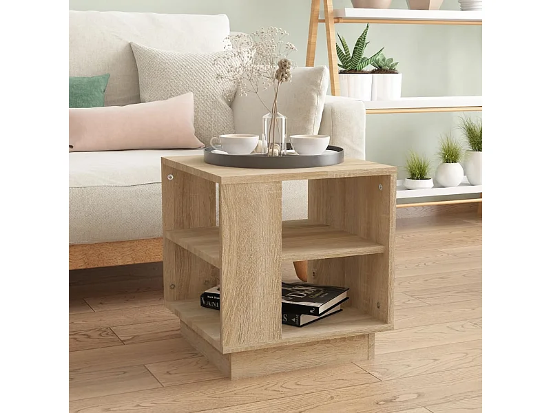 Couchtisch Beistelltisch Sonoma-Eiche 40x40x43 cm Holzwerkstoff -MN14970