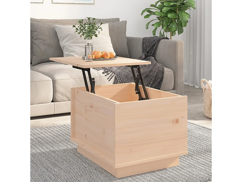 Couchtisch Beistelltisch 40x50x35 cm Massivholz Kiefer -MN67405