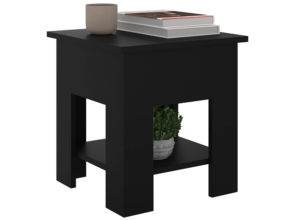 Couchtisch Beistelltisch Schwarz 40x40x42 cm Holzwerkstoff -MN93643