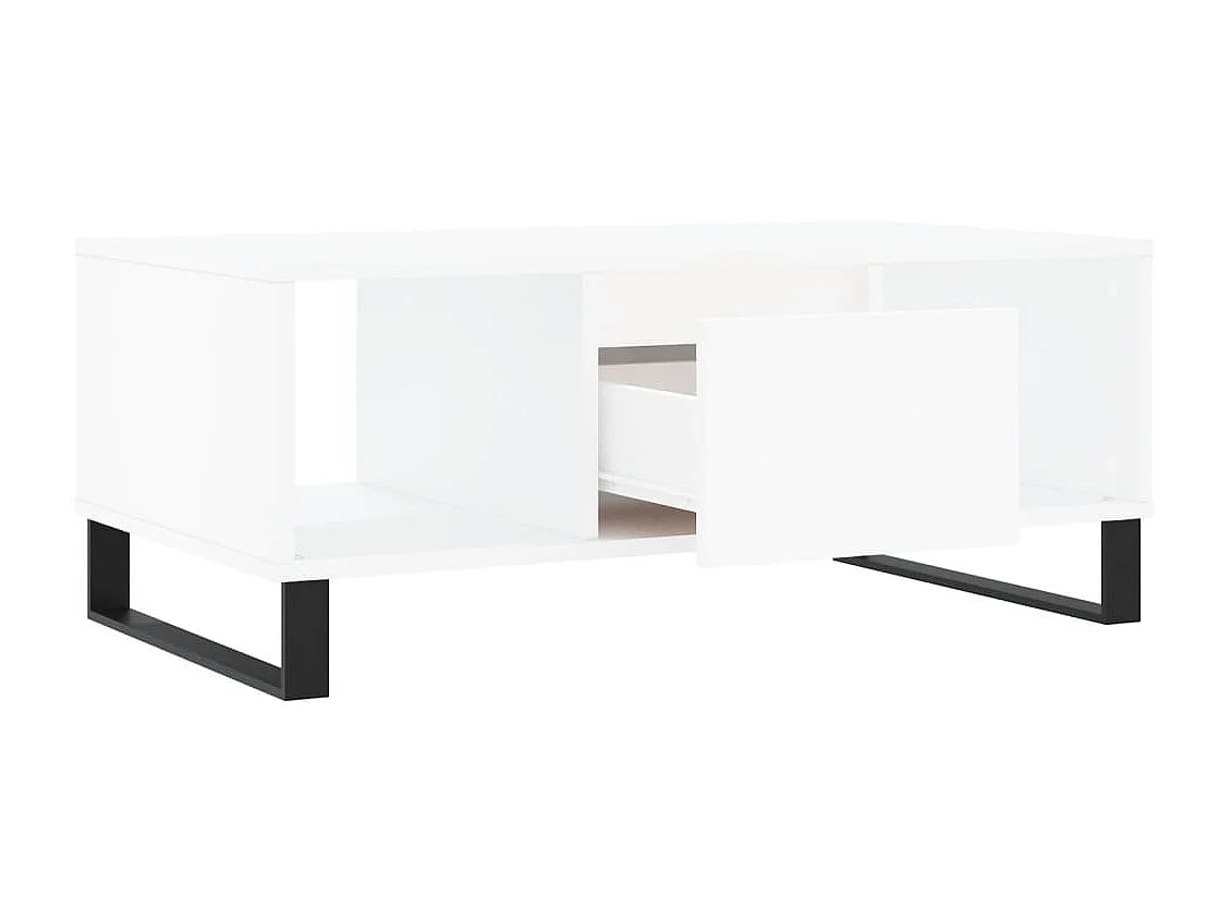 Couchtisch Beistelltisch Weiß 90x50x36,5 cm Holzwerkstoff -MN57677