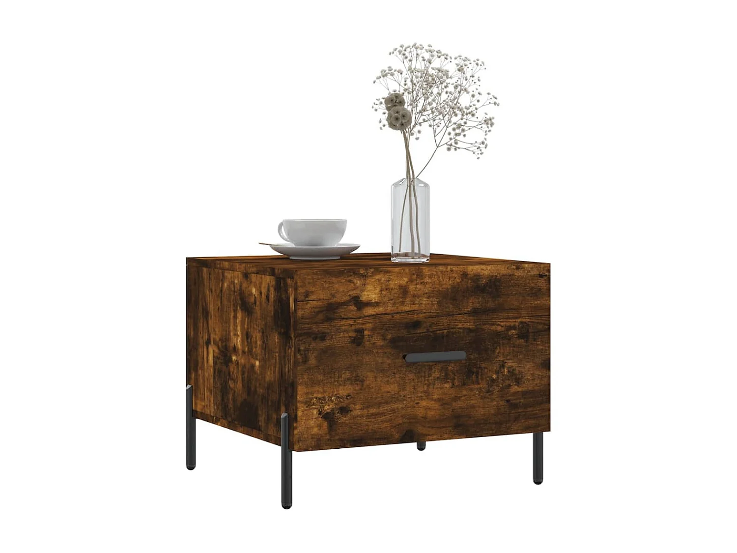 Couchtisch Beistelltisch Räuchereiche 50x50x40 cm Holzwerkstoff -MN26686