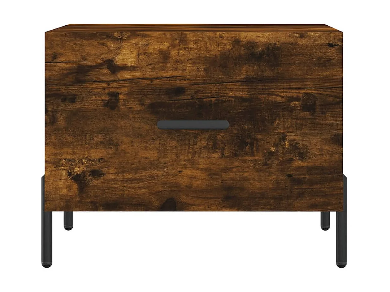 Couchtisch Beistelltisch Räuchereiche 50x50x40 cm Holzwerkstoff -MN26686