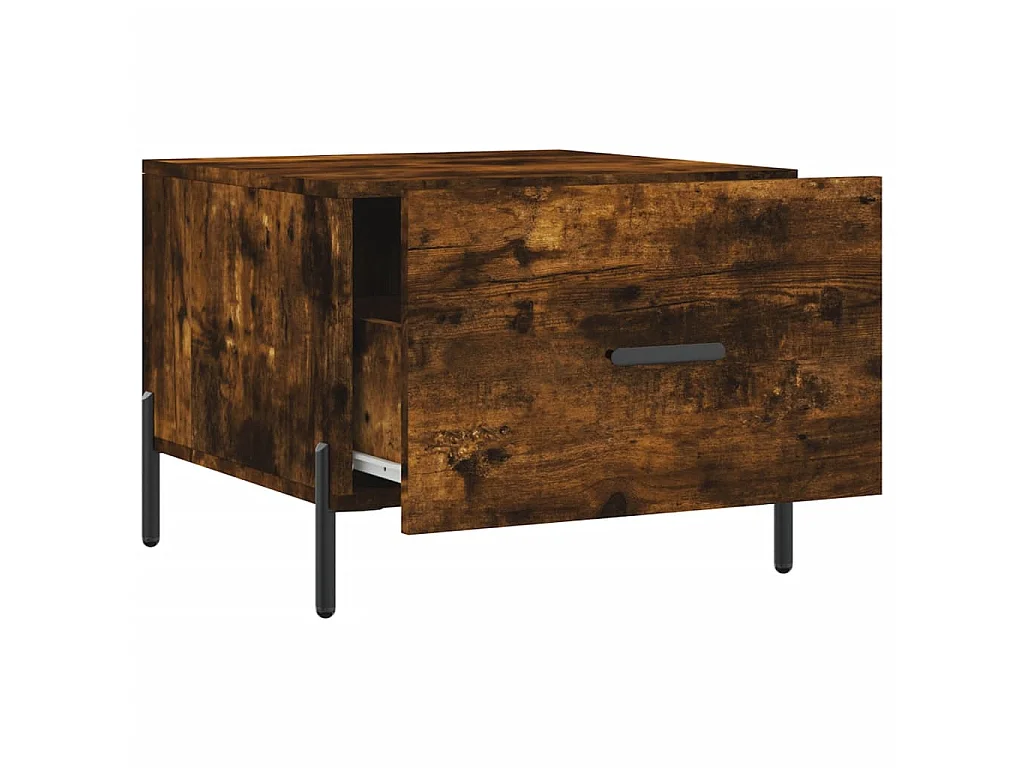 Couchtisch Beistelltisch Räuchereiche 50x50x40 cm Holzwerkstoff -MN26686