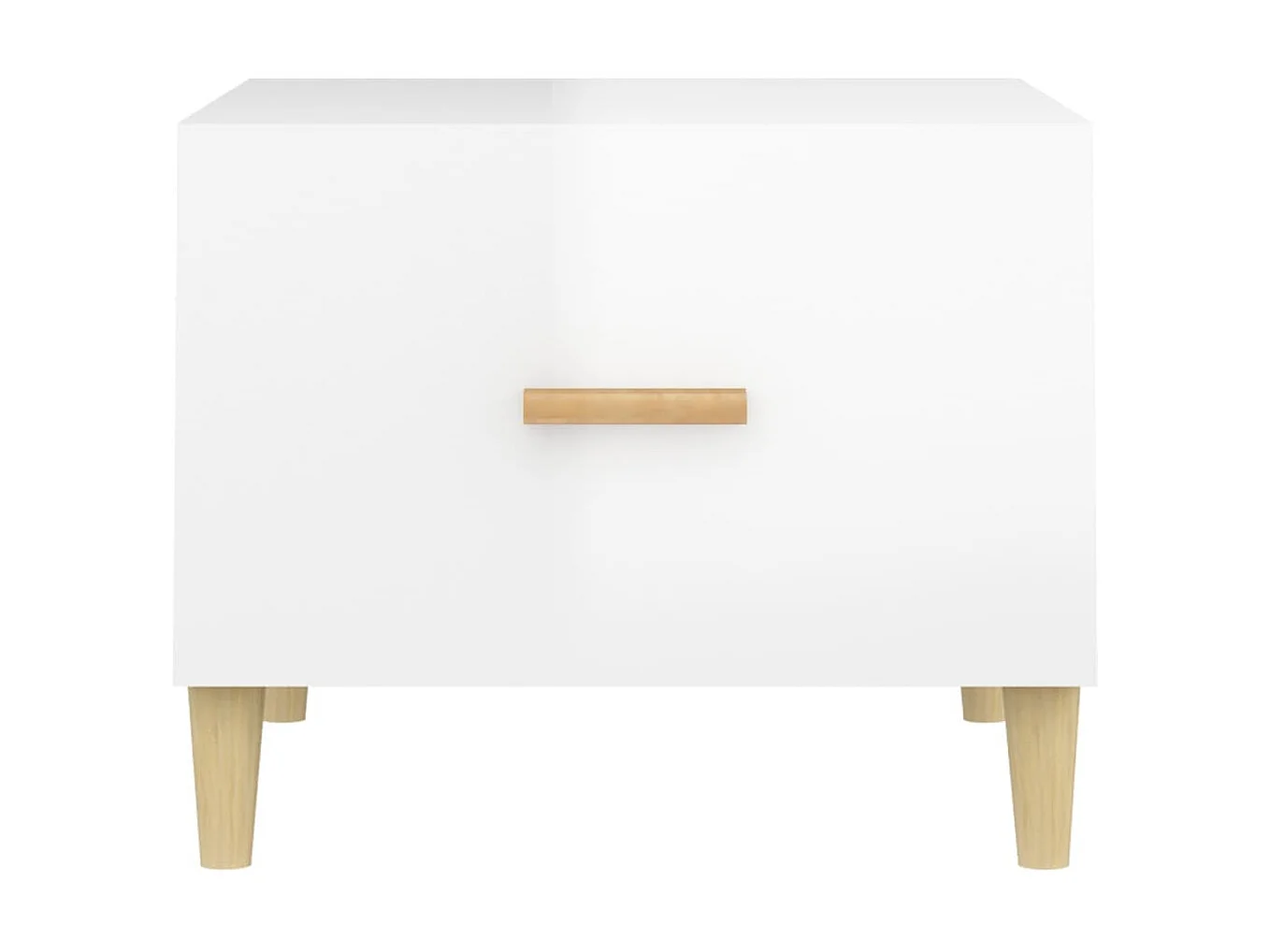 Couchtisch Beistelltisch Hochglanz-Weiß 50x50x40 cm Holzwerkstoff -MN78974