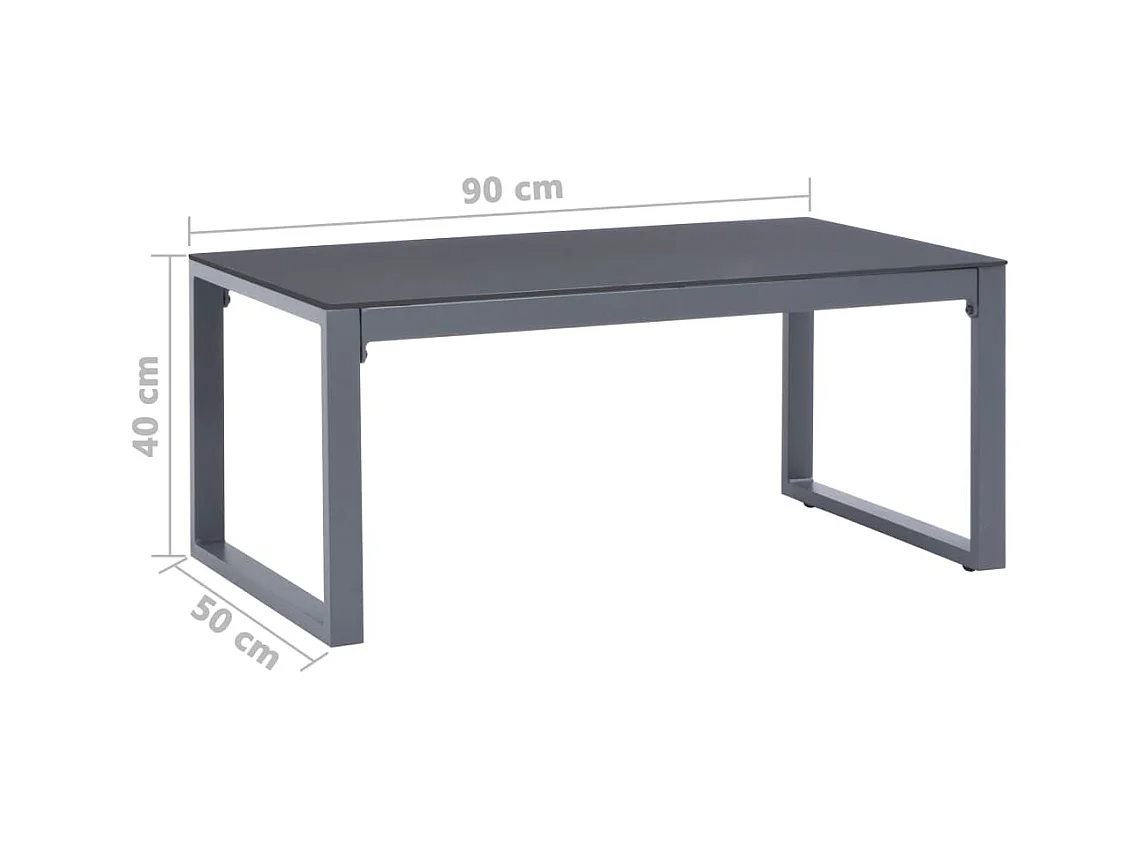 Couchtisch Beistelltisch 90×50×40 cm Aluminium -MN87284
