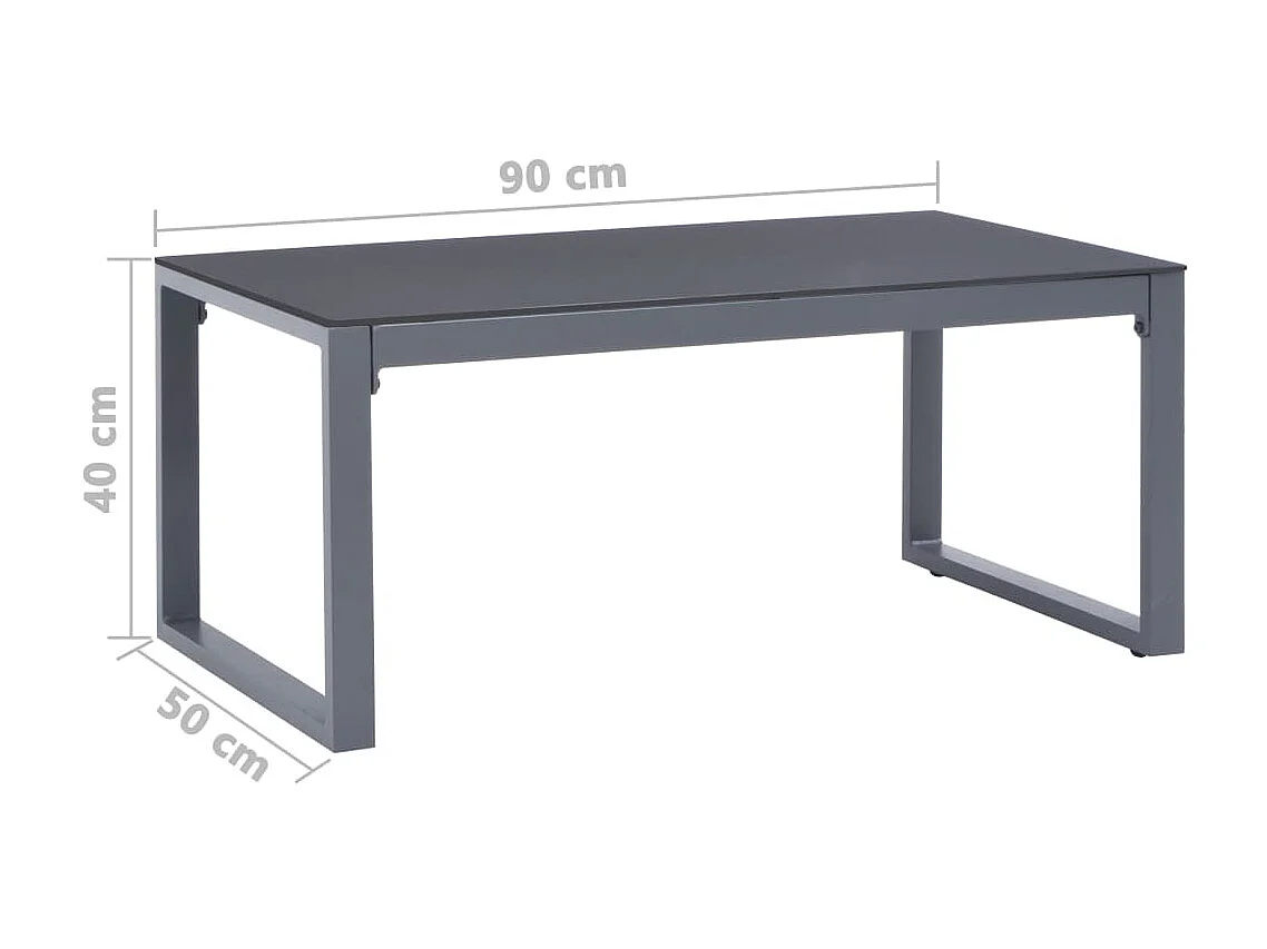 Couchtisch Beistelltisch 90×50×40 cm Aluminium -MN87284