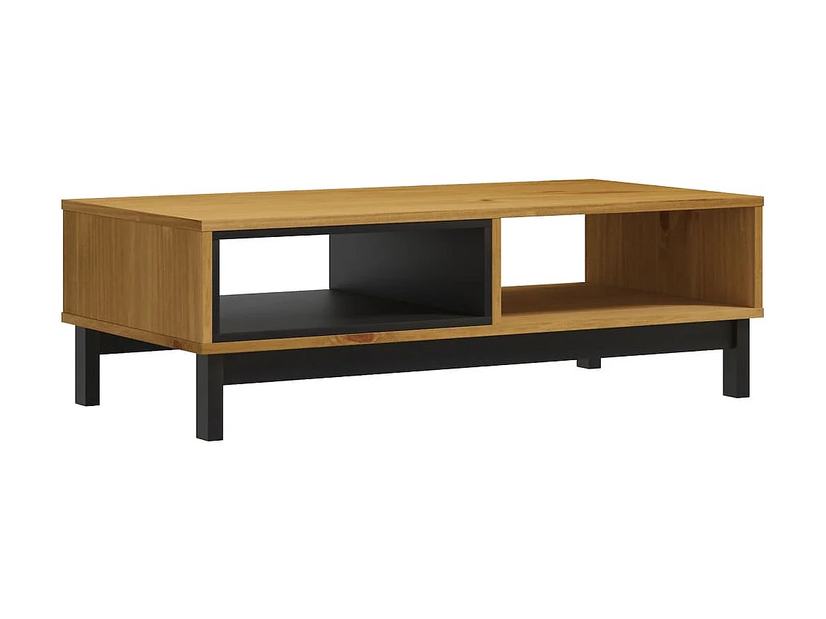 Couchtisch Beistelltisch FLAM 100x50x32,5 cm Massivholz Kiefer -MN37865