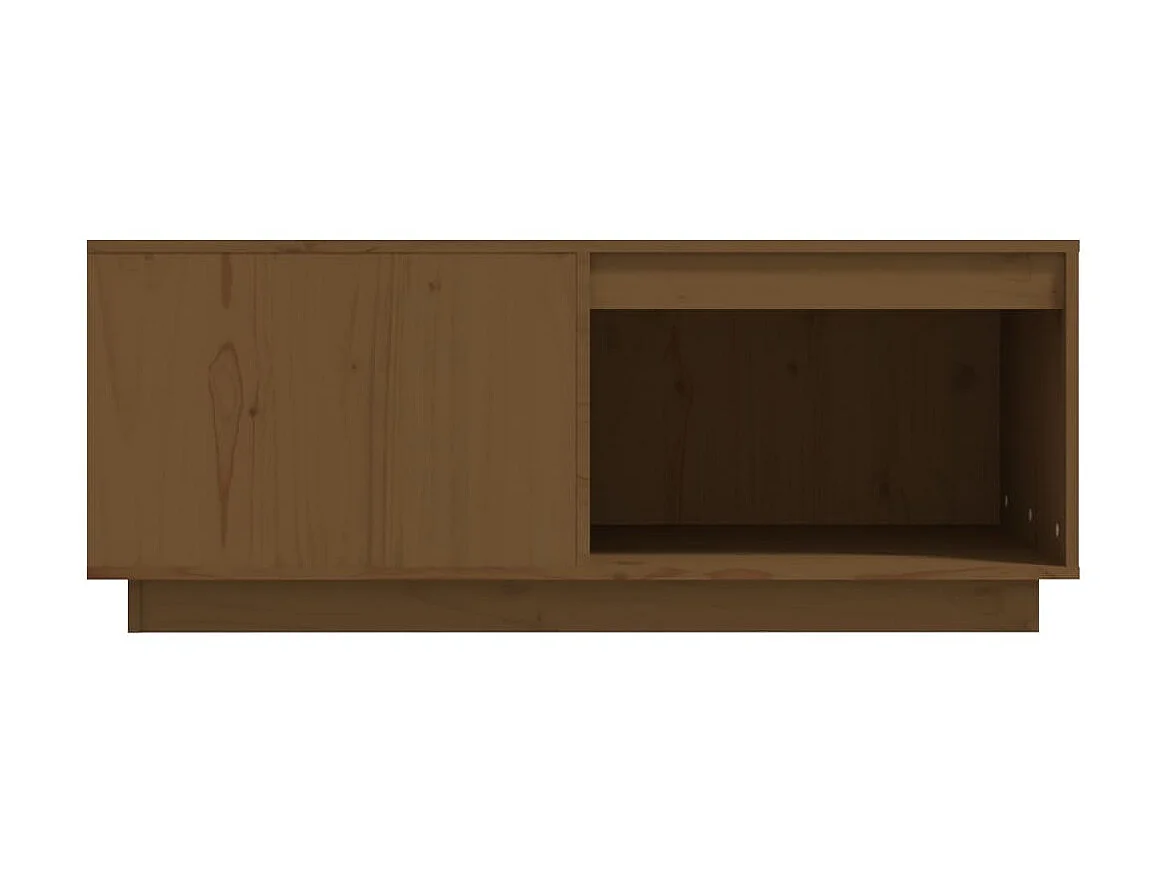 Couchtisch Beistelltisch Honigbraun 100x101x40,5 cm Massivholz Kiefer -MN47637