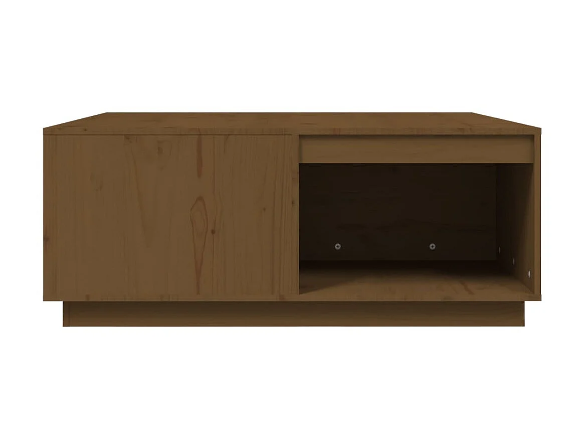 Couchtisch Beistelltisch Honigbraun 100x101x40,5 cm Massivholz Kiefer -MN47637