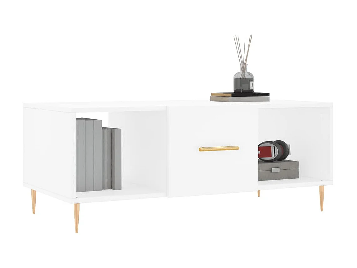 Couchtisch Beistelltisch Weiß 102x50x40 cm Holzwerkstoff -MN33139