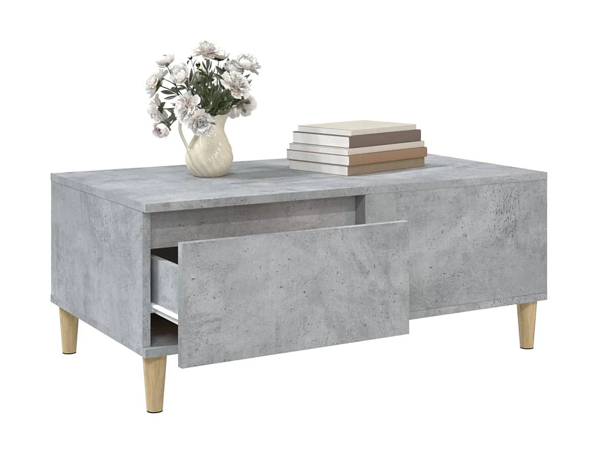Couchtisch Beistelltisch Betongrau 90x50x36,5 cm Holzwerkstoff -MN88850