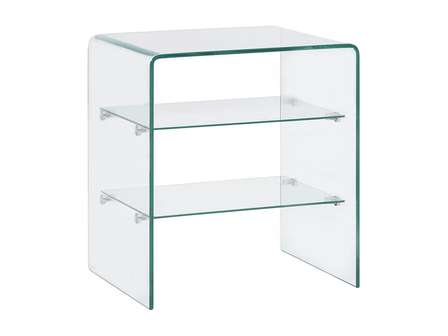 Couchtisch Beistelltisch 50x40x56 cm Hartglas -MN28540