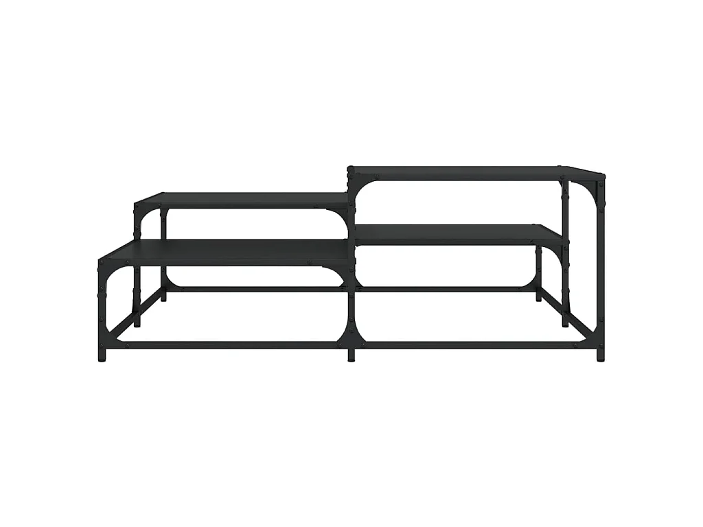 Couchtisch Beistelltisch Schwarz 107x107x40 cm Holzwerkstoff -MN18403